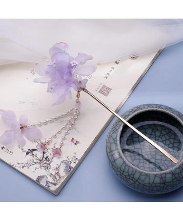 Abaodam Womens Hair Accessories Flower Hair Sticks Japanese Chinese Hair Chopsticks Crystal Flower Buns Hair Vintage Retro Ancient Hair Hair Fork Hair Styling Tool v Flower Hair Accessories - Buy Online on GoSupps.com