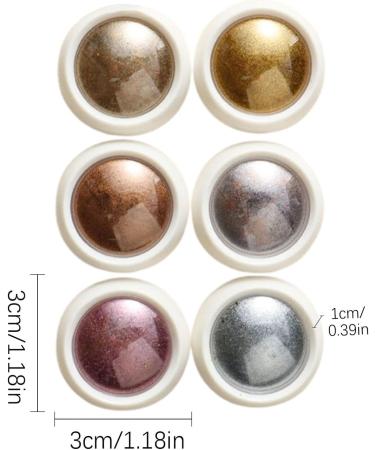 Nail Chrome Powder Set chrome pour ongles - 6 couleurs paillettes pigment pigment pour les paillettes | Poudre de pigment clou pour petite amie pouse amie s ur fille 01 UN - Buy Online on GoSupps.com