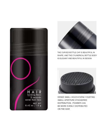 Fluffup Secret Hair Fiber Powder 12g - Waterproof Hair Fibers for Thinning Hair - Long Lasting Coverage in 5 Seconds - Natural Black - Unisex - Buy Online on GoSupps.com