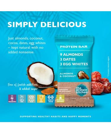 Buy Natural Protein Bars - Sugar-Free Additive-Free Snack (12x55g Mix Box) - Delicious Dates Egg Whites & Cocoa - Buy Online on GoSupps.com