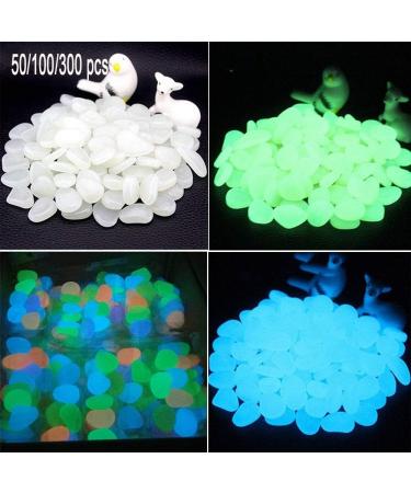 Pebbles 50/100/300pcs Glow in the Dark Garden Pebbles for Walkways Garden Decoration Glow Pebbles Plants Aquarium Luminous Stones Decorative Pebbles (Color : Blue Size : 50 PCS) 50 PCS Blue - Buy Online on GoSupps.com