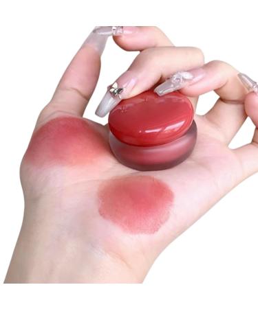 Qixfyze Lipstick Blush Blurred Pudding Pot for Lips and Cheeks Korean Blush with Stick Applicator Blurring Blusher Pots / Lip Balm Multi-Purpose