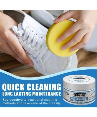 New 100g White Shoe Cleaning Cream Multi-functional Sports Maintenance Brightening And Shoes Cleaning Yellowing F2K9 Whiten - Buy Online on GoSupps.com
