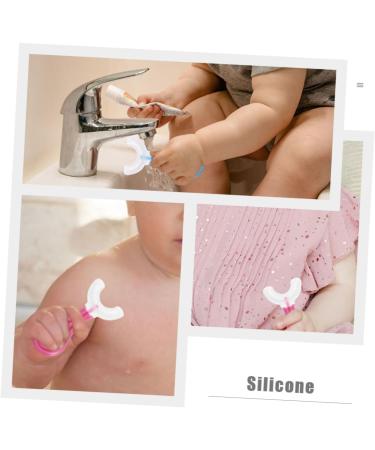 Fomiyes 4-Pack U-Shaped Silicone Toothbrushes for Toddlers & Kids - Gentle Mouth Care & Massage Brushes - Buy Online on GoSupps.com