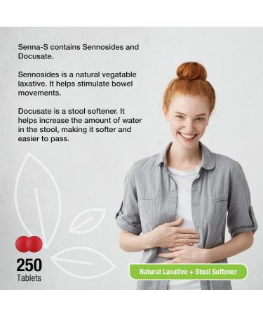 Puregen Labs Senna-S Natural Vegetable Laxative & Stool Softener 250 Tablets | Gentle Overnight Relief for Occasional Constipation - Buy Online on GoSupps.com