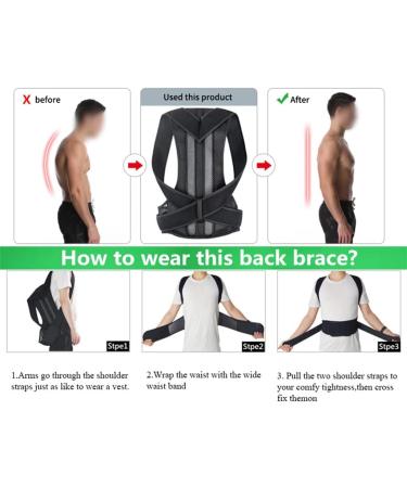 Adjustable Posture Corrector Back Support Shoulder Back Brace Posture Spine Corrector Postural Fixer Tape Decorate - Buy Online on GoSupps.com