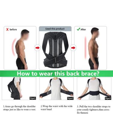 Adjustable Posture Corrector Back Support Shoulder Back Brace Posture Spine Corrector Postural Fixer Tape - Buy Online on GoSupps.com