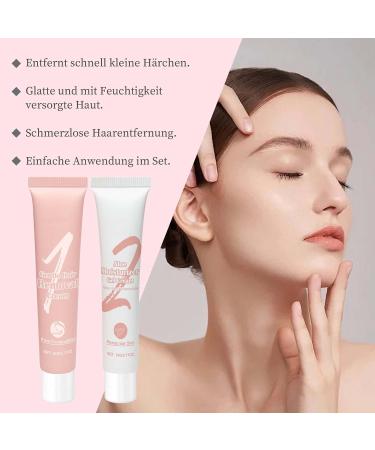 Clawrex Hair Removal Cream for Face 2 Pieces Womens Hair Removal Cream & Aloe Vera Gel Gentle Hair Removal Cream Moisturizing for Upper Lip Chin and Cheeks Effective Hair Removal - Buy Online on GoSupps.com