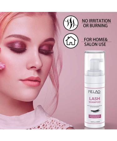 Professional Eyelash Extension Cleanser - Oil & Paraben Free Lash Foam Shampoo, 1.69fl.oz - Buy Online on GoSupps.com
