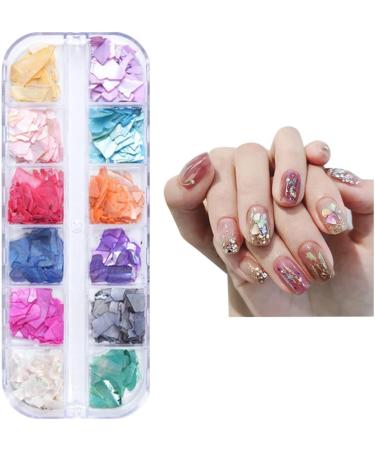 URFEDA Nail Sequins Colourful Flakes Irregular Nail Decoration 3D Glitter Sequins Nail Decals Art DIY Nail Art Decoration Sticker for Nails Nail Art Sequins Rhinestone Nail Art Manicure - Buy Online on GoSupps.com