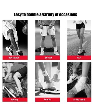 Adjustable Ankle Support Brace - Compression Wrap for Sprains Arthritis & Injury Recovery | Pain Relief Foot Sleeve - XL Black - Buy Online on GoSupps.com
