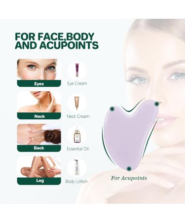 100% Natural Pink Gua Sha Heart Shape Stone for Facial Massage & Skin Care | Beauty Tool for Relaxation & Muscle Relief - Buy Online on GoSupps.com