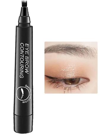 Four-Headed Eyebrow Pencil 4 Points Eyebrow - Microblading Eyebrow Pencil Long-Lasting Eyebrow Makeup for Natural-Looking Eyebrow Pochy Black - Buy Online on GoSupps.com