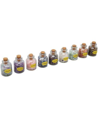 Chip Stones Set - Exquisite Colors in Glass Containers | 9 Mini Stone Bottles for DIY Projects - Portable & Versatile - Buy Online on GoSupps.com