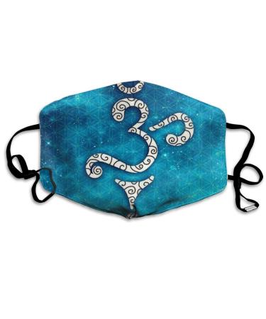 Comfortable Adjustable OM Mantra Sound Of The Universe Flower Of Life Printed Facial Decorations For Women And Men