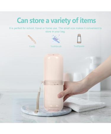 Buy Zerodeko Transparent Washing Cup & Toothbrush Travel Storage Rack - Pink | International Shipping Available - Buy Online on GoSupps.com
