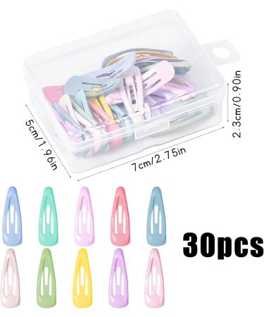 Jinlaili 30 Pcs Baby Snap Hair Clips - Colorful Metal Barrettes for Toddlers and Baby Girls - Buy Online on GoSupps.com