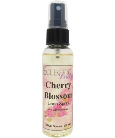 Cherry Blossom Linen Spray 16 ounces - Eclectic Lady Sheet and Linen Spray - No Artificial Colors Parabens or Preservatives - Long-Lasting Scent for Bed Fabric & Pillow 16 Fluid Ounces