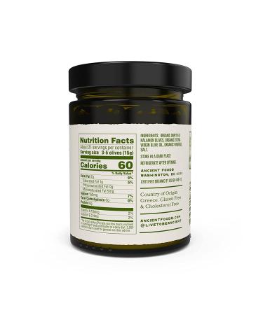 Organic Kalamon Olives in Extra Virgin Olive Oil - Greek Mountain Olives (11.3oz) - Buy Online on GoSupps.com