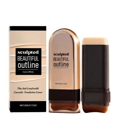 Nuvilo Ivory Concealer Foundation Stick with Mineral Oil and Beeswax creamy blendable coverage for smooth longlasting makeup 1 piece