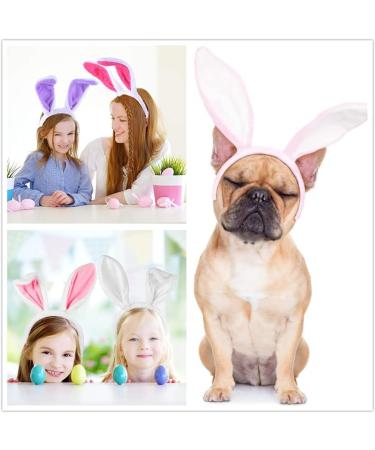 Rabbit Ears Headband Bunny Costume 3 Sets Rabbit Ears Headband and Tail Bow Tie for Adult Children Cosplay Christmas Carnival Party - Buy Online on GoSupps.com