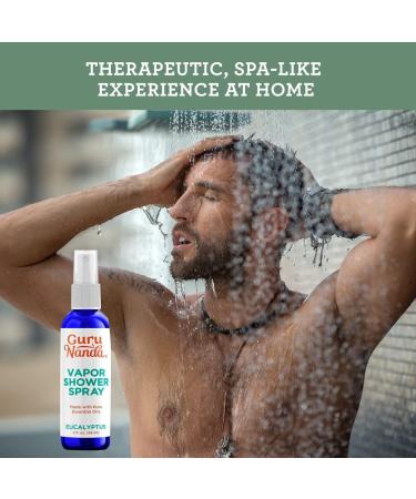GuruNanda Eucalyptus Shower Spray (4 Fl.Oz, 2 Pack) - Pure Eucalyptus Essential Oil Mist for Sinus Relief and Luxury Spa Experience - Buy Online on GoSupps.com