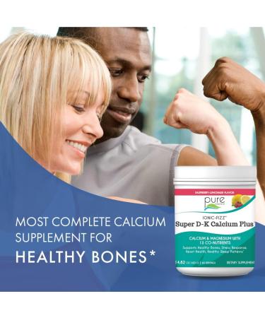 Ionic Fizz Super D-K Calcium Plus by Pure Essence - Strong Bones & Stress Support - Mixed Berry 14.82oz - Buy Online on GoSupps.com
