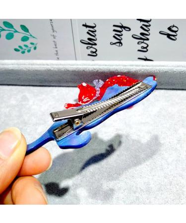 Yusier 4 Pack Acrylic Cute Cat Hair Clips for Women and Girls - Duckbill, Shark, Starry Sky Patterns - Hair Decoration Set - Buy Online on GoSupps.com