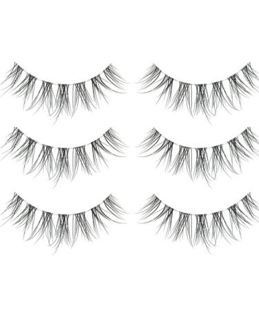 Natural Look Soft Cartoon Anime Eyes False Lashes - 3 Pairs (House Lashes) - Buy Online on GoSupps.com