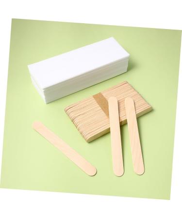Beatifufu 200 Pcs Wax Paper & Applicator Sticks - Premium Hair Removal Wax Strips for Body & Face - Buy Online on GoSupps.com