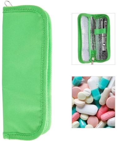 HERCHR Insulin Cooler Travel Case 20x6x3cm - Portable Diabetic Medication Organizer - Insulated Storage Bag (Green) - Buy Online on GoSupps.com