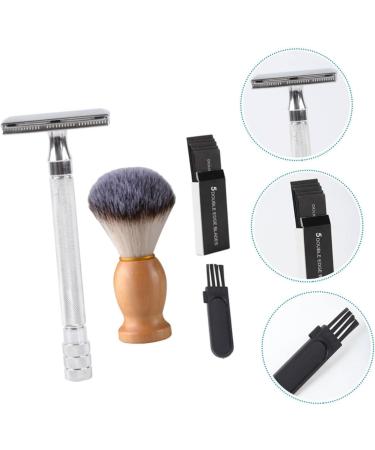 Beaupretty Manual Razor Facial Trimmer for Men - Portable Double Razor & Shaving Brush Set - International Shipping Available - Buy Online on GoSupps.com