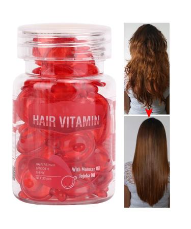 Hair Care Vitamin Capsules for Damage Repair & Frizz Control - Moisturizing Essential Oil for Elasticity & Strength - Buy Online on GoSupps.com