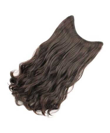 FRCOLOR Headband Wigs Fluffy U-shaped Wig Wavy Hair Extensions Real Hair Body Wave Human Hair Wig Wavy Wigs Headband Wig Black Wig Wigs with Headbands Black Wavy Wig Temperature Wire Clip 45X8CM Black