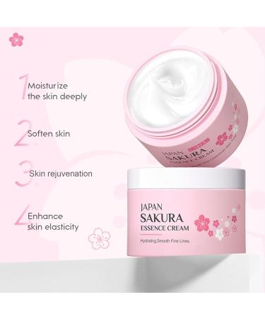 Sakura Facial Moisturizer - Cherry Blossom Face Cream with Niacinamide & Vitamin C | Hydrating Korean Skin Care for Women - Buy Online on GoSupps.com
