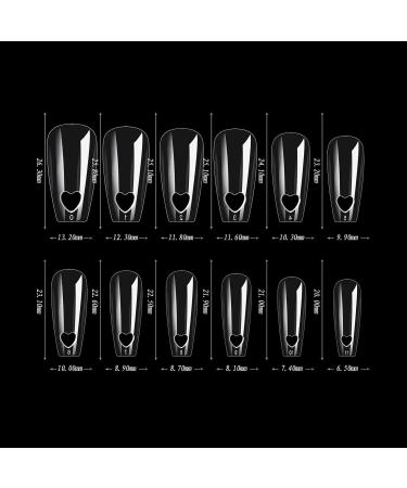 Square Fake Nails 504 Piece Square Press On Nails Full Cover Acrylic Nails False Nails 12-Sizes Nail Art Nail Supplies Artificial Nail Tips Almond/short Square Artificial Nail Tip White - Buy Online on GoSupps.com