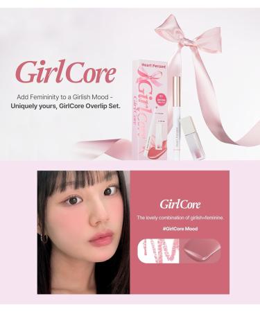 Heart Percent Dote On Mood Overlip Pencil & Stain Duo Set - Long-Lasting Lip Crayon & Glow Tint | #GirlCore International Shipping Available - Buy Online on GoSupps.com