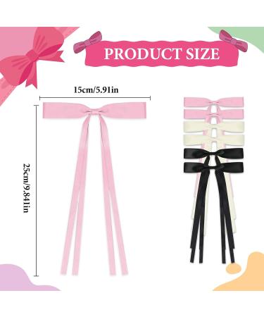 Acwoo 90s Bowknot Hair Clips - Soft Satin Sponge French Band Hairpins for Parties & Christmas | International Shipping - Buy Online on GoSupps.com