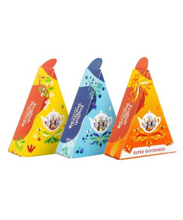 Shop ETS Organic Tea Gift Set - Wellness Sample Box with 12 Pyramid Bags for Birthdays Mother's Day Easter & Christmas - Buy Online on GoSupps.com