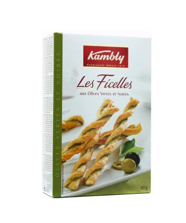 G n rique KAMBLY - Kambly Green and Black Olive Strings 100g - 100g - Pack of 4 - Sold as a Pack