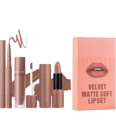 G n rique Liquid Lipstick & Lip Liner Set Lipstick Kit Liquid Lipstick Pencil 3 Pieces Lip Pencil Set Velvet Lip Liner Lip Color App - Buy Online on GoSupps.com