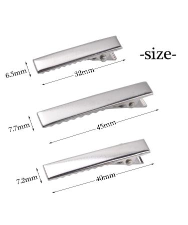 150 Flat Top Alligator Hair Clips - Metal Crocodile Hair Pins for Hair Care & Crafts - 3 Sizes - Buy Online on GoSupps.com