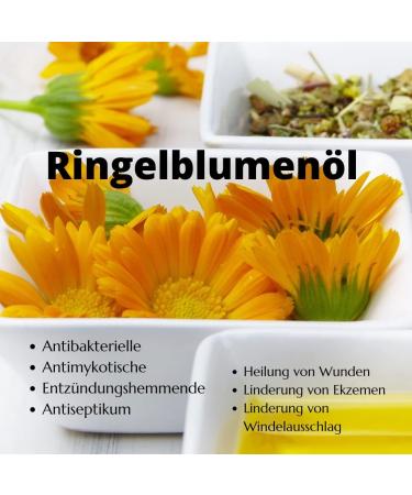 Green Idea Marigold Oil 100ml - Natural Calendula Oil for Scars Burns & Stretch Marks - Perfect for Face Hands & Body Care - Buy Online on GoSupps.com