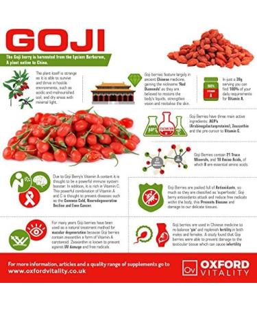  Ov OXFORD VITALITY Oxford Vitality Goji Berry Tablets 1500 mg - Buy Online on GoSupps.com