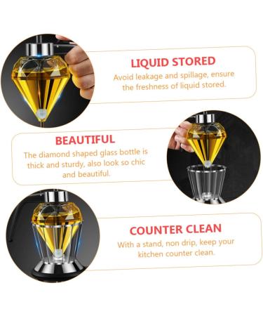 Zerodeko Oil Can Olive Oil Pot Oiler Soy Sauce Bottle Soy Sauce Dispenser Olive Oil Jar Kitchen Oil Dispenser Cruet Bottle Oil Press Glass Bottle Oil Storage Vinegar Bottle Stainless Steel 15X8.5X8.5CM Black - Buy Online on GoSupps.com