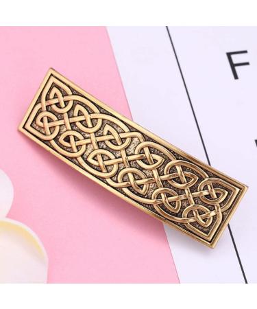 Colcolo Vintage Style Large Celtic Hair Clip | Handmade Gold Metal Barrette for International Shipping - Buy Online on GoSupps.com