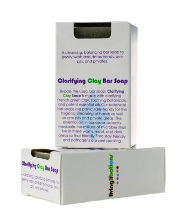 Living Libations - Organic Clarifying Green Clay Soap Bar | Natural  Wildcrafted  Vegan Clean Beauty (4.23 oz | 120 g)