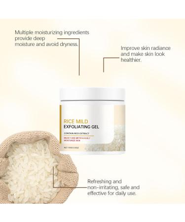 Rice Moisturizing Cleansing Gel Rice Face Scrub - Brightening Body Scrub Facial Pore Cleanser Exfoliating Gel - Brightening Moisturizing Face Scrub (1PC 100G) - Buy Online on GoSupps.com