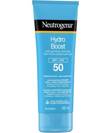 Neutrogena Hydro Boost Water Gel Sunscreen Lotion with Broad Spectrum SPF 50 Water-Resistant & Non-Greasy Hydrating Sunscreen Lotion Oil-Free 88 mL 1 count (Pack of 1) SPF 50 - Buy Online on GoSupps.com