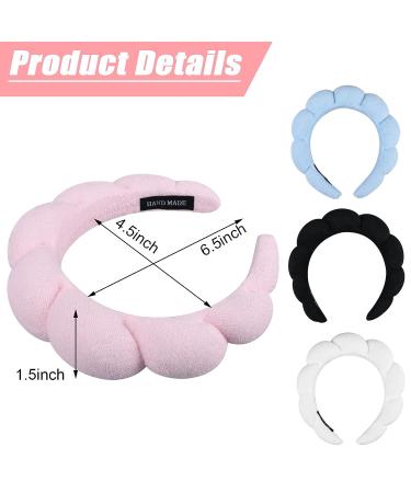 Yoiemivy 4 Pcs Spa Headband for Women - Puffy Sponge Makeup Headband for Skincare, Face Washing & Makeup Removal - Buy Online on GoSupps.com